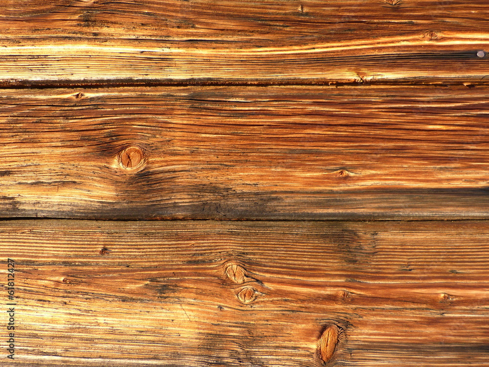 Naklejka premium Teilansicht einer Almhüttenwand