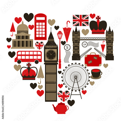 Love London heart symbol