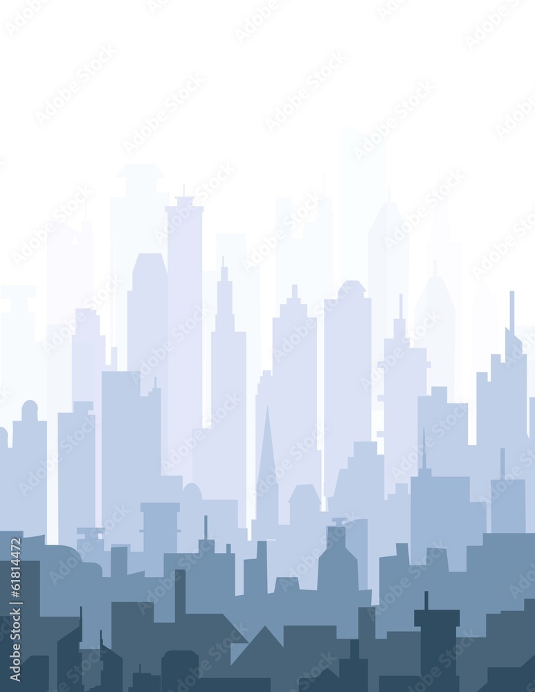 Modern City skyline at Morning-vector
