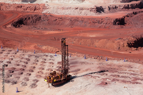 Quadro em tela Iron ore mining