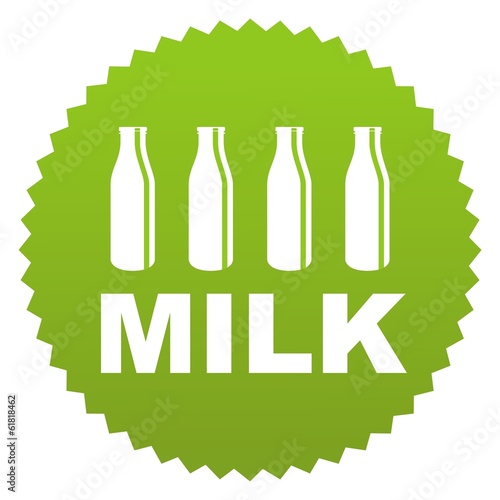 green sticer milk photo
