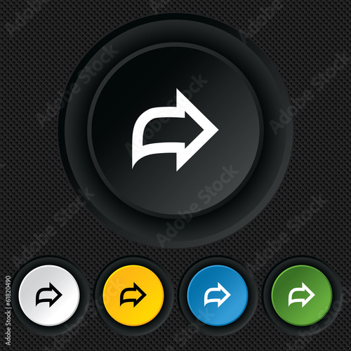 Arrow sign icon. Next button. Navigation symbol