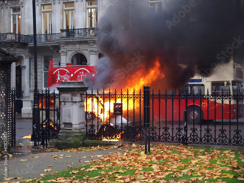 burning car