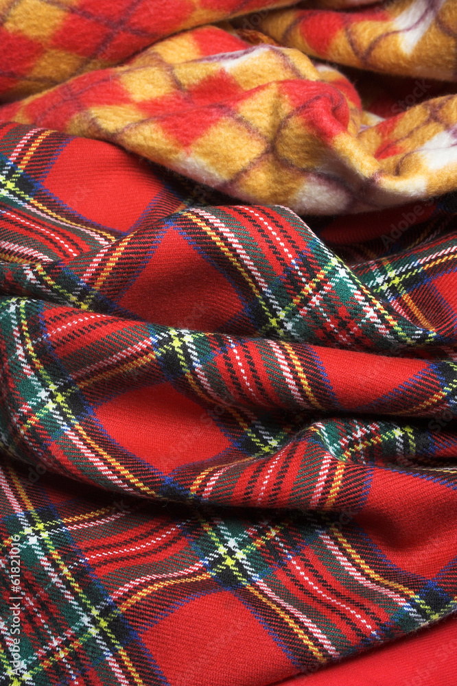 Checked fabric. Checked fabric.