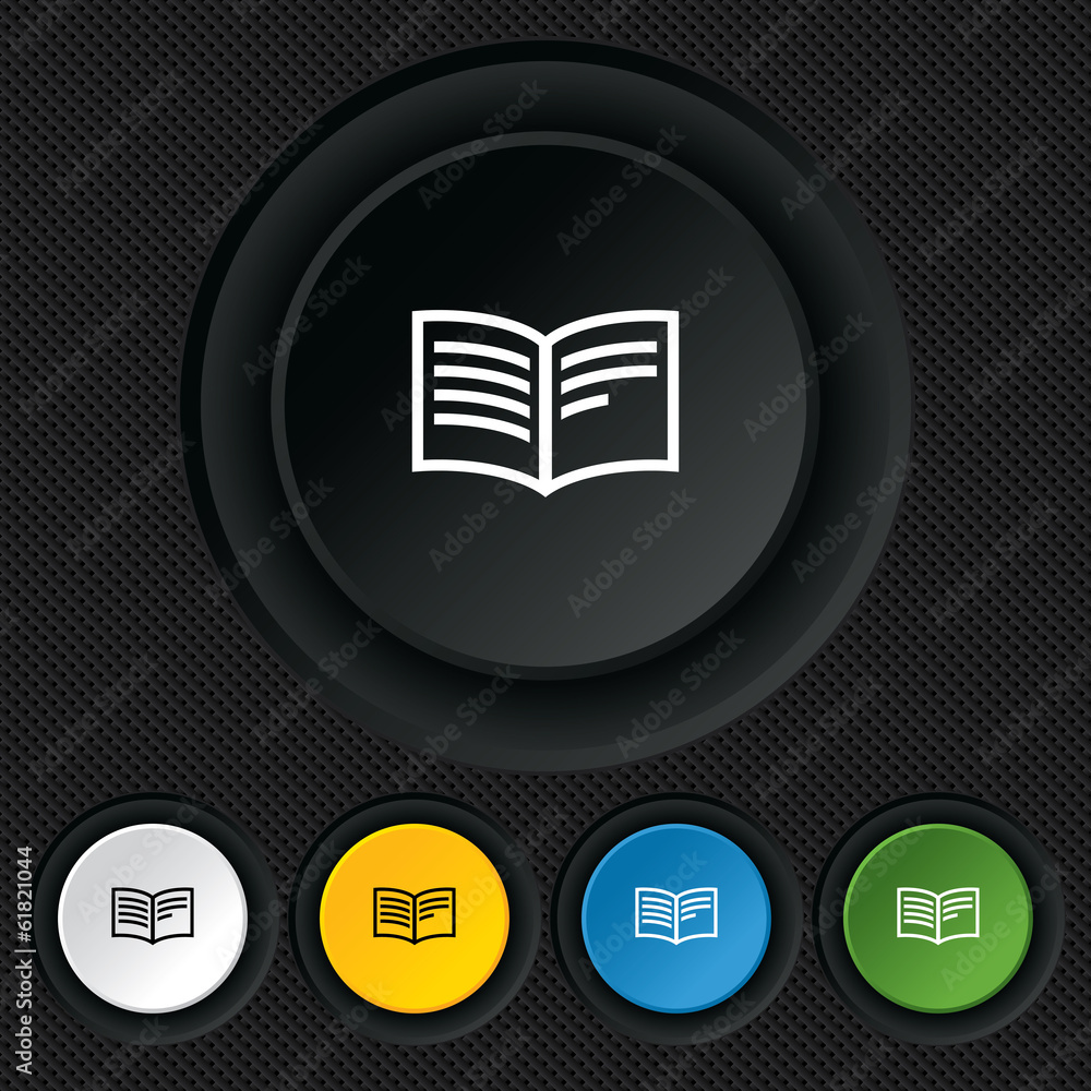 Book sign icon. Open book symbol. Book sign icon. Open book symbol.