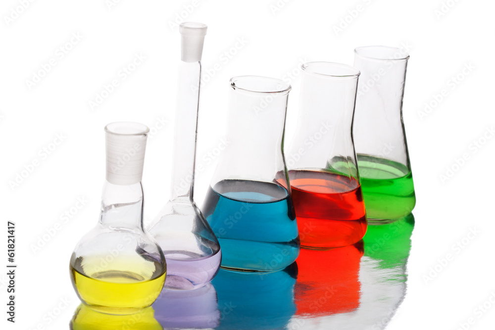 Flasks isolated on white background Flasks isolated on white background
