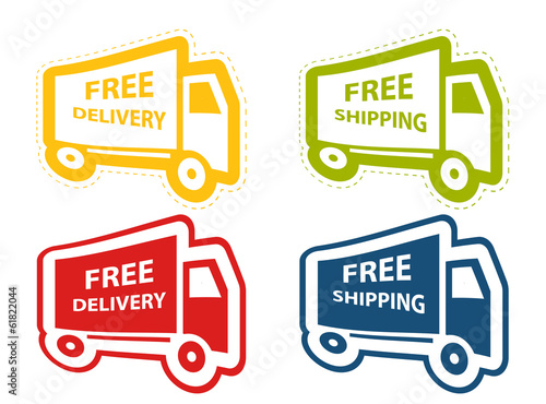 Free shipping, delivery icon set. vector illustration
