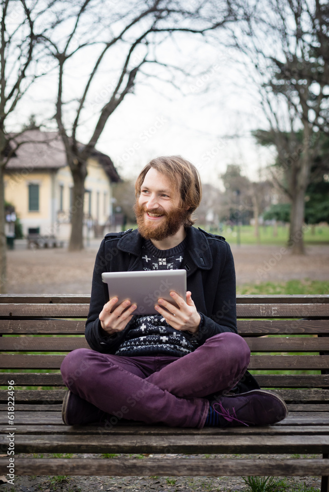 young hipster red bearded man young hipster red bearded man