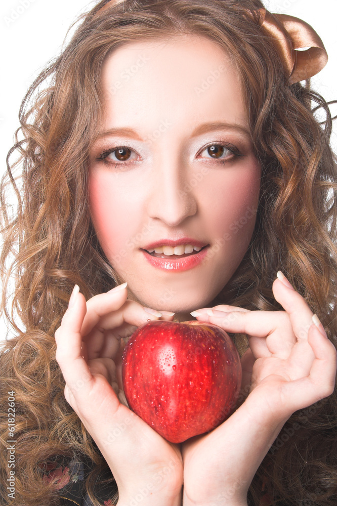Girl with apple Girl with apple