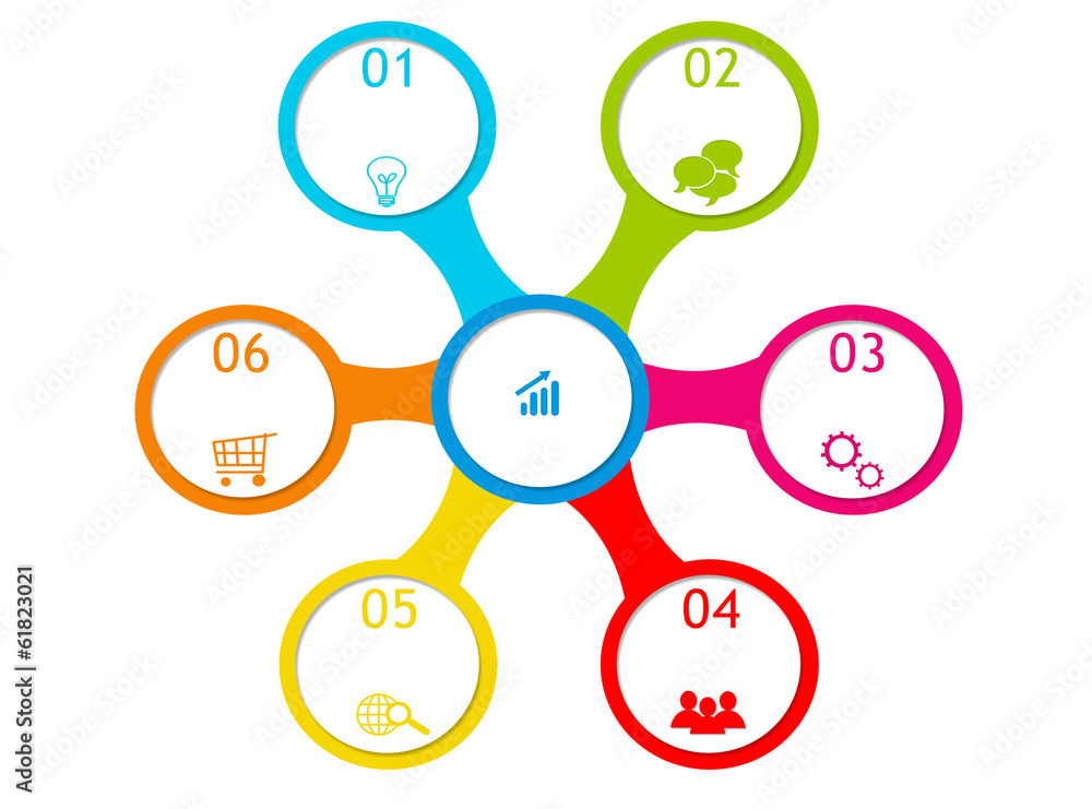 Design with circles for web, marketing or presentations Design with circles for web, marketing or presentations