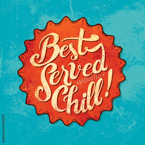 Vintage bottle cap poster design