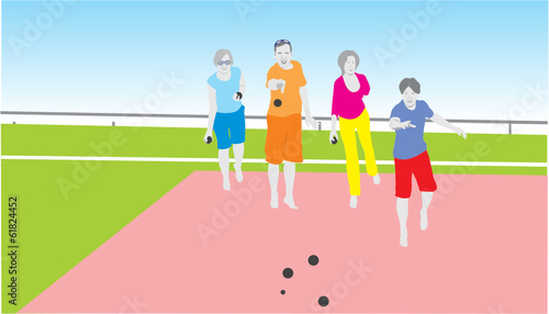 JEU DE BOULES AU STADE