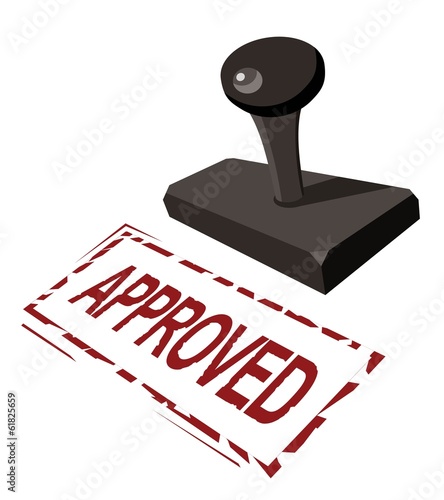 approved red rubber stamp 