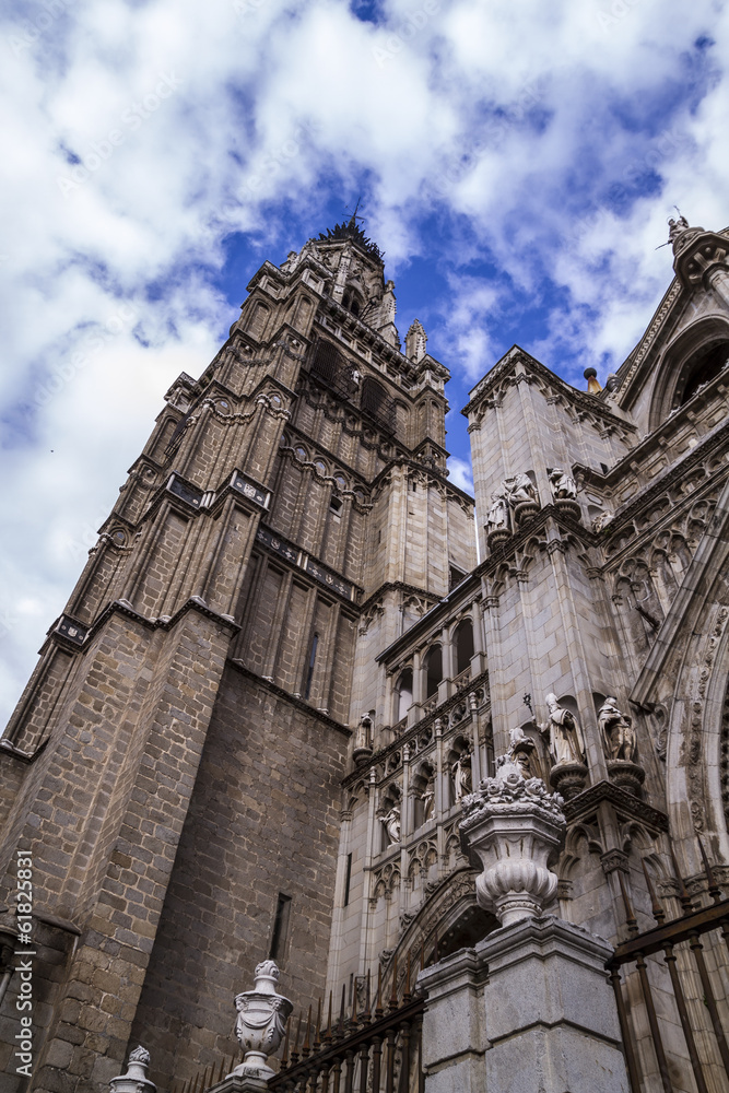 Tower.Cathedral of Toledo, imperial city. Spain