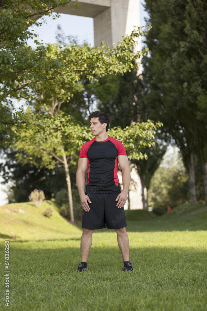 Athlete male at the park