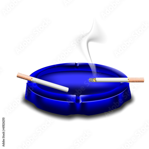 ashtray on white background