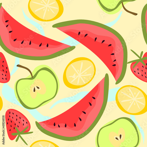 fruits seamless patterns