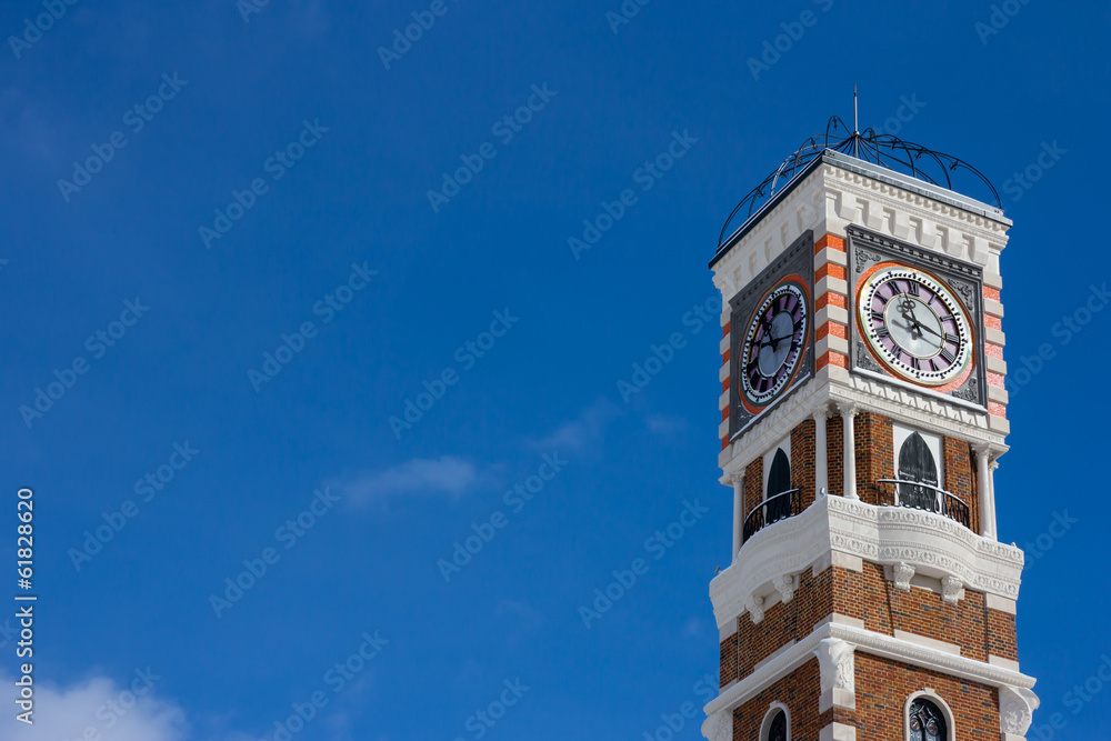 Clock Tower with Blue Sky