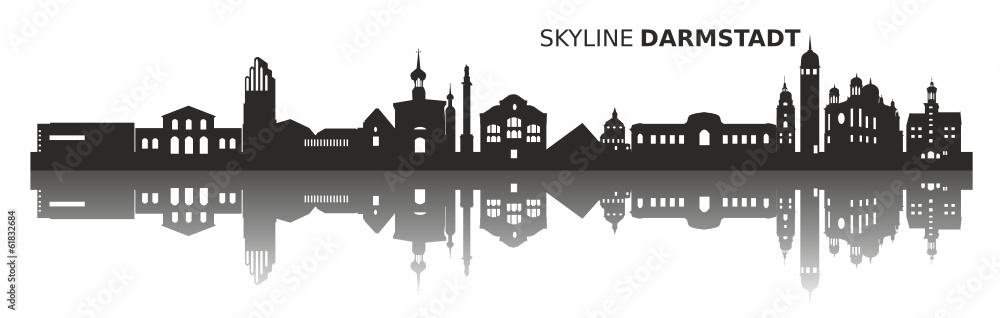 Fototapeta premium Skyline Darmstadt