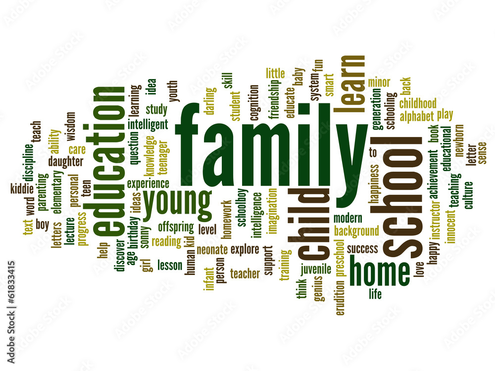 Conceptual family education word cloud Conceptual family education word cloud