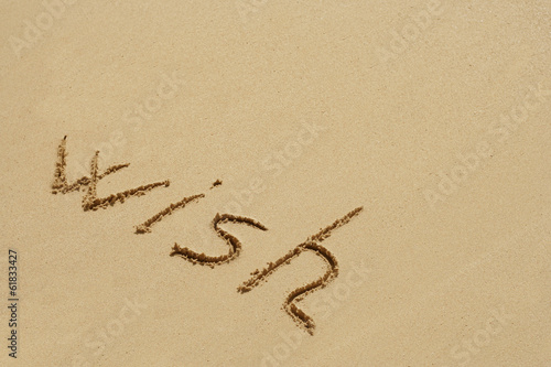 Conceptual text sand on beach © high_resolution