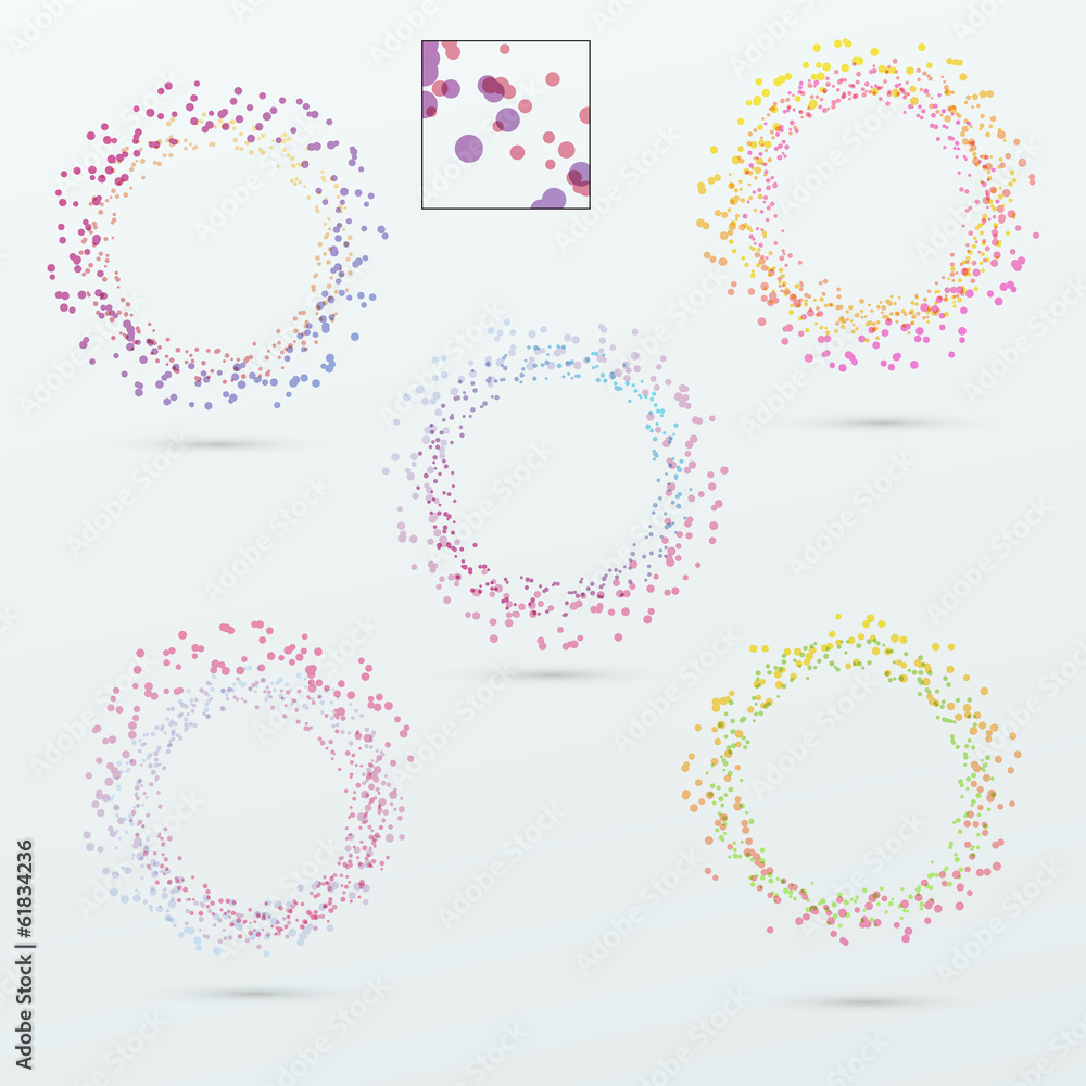 Round circle design elements collection