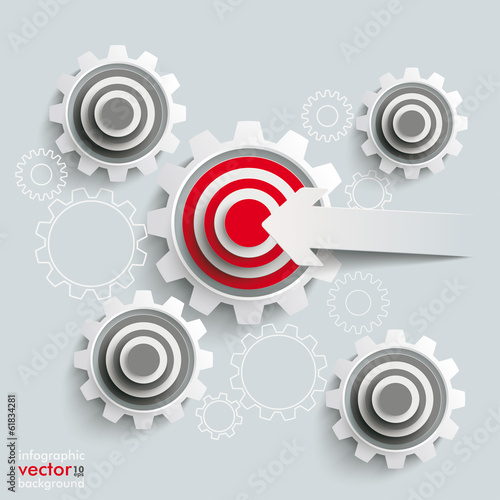 Target Gears Cut Arrow