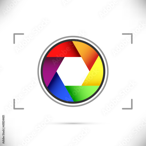 Bright rainbow camera shutter diaphragm