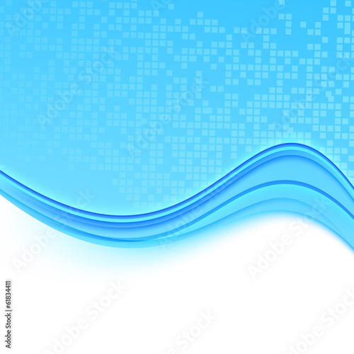 Transparent folder with a blue wave
