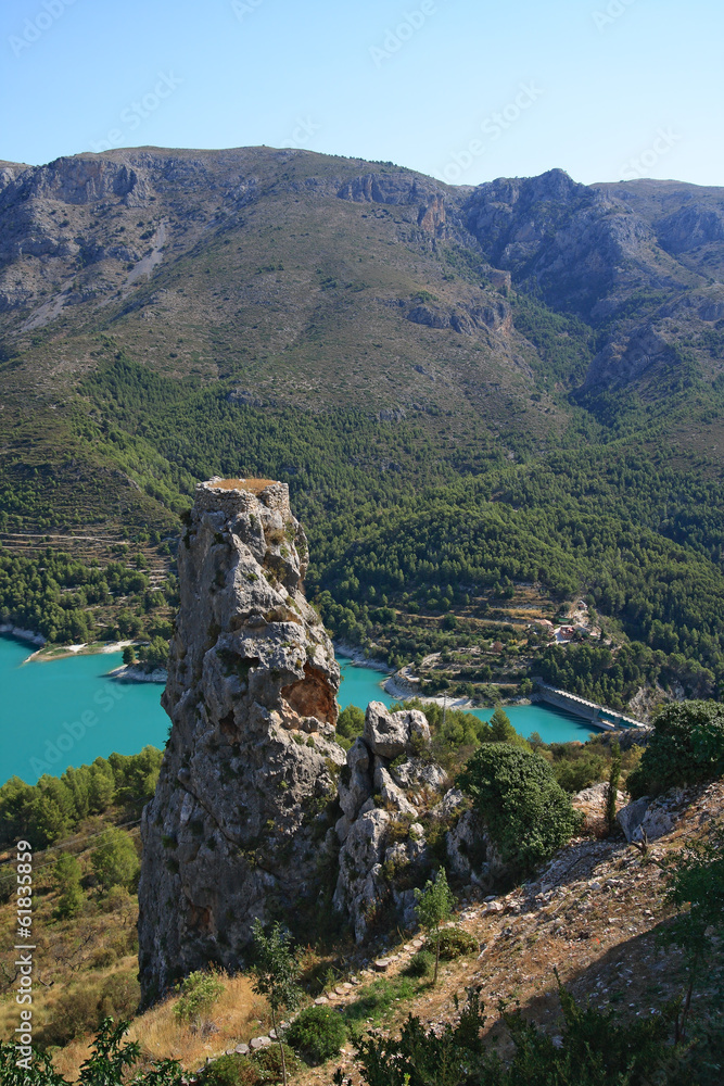 Fototapeta premium landscape around the reservoir of Guadelest