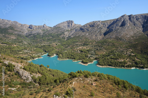 landscape around the reservoir of Guadelest