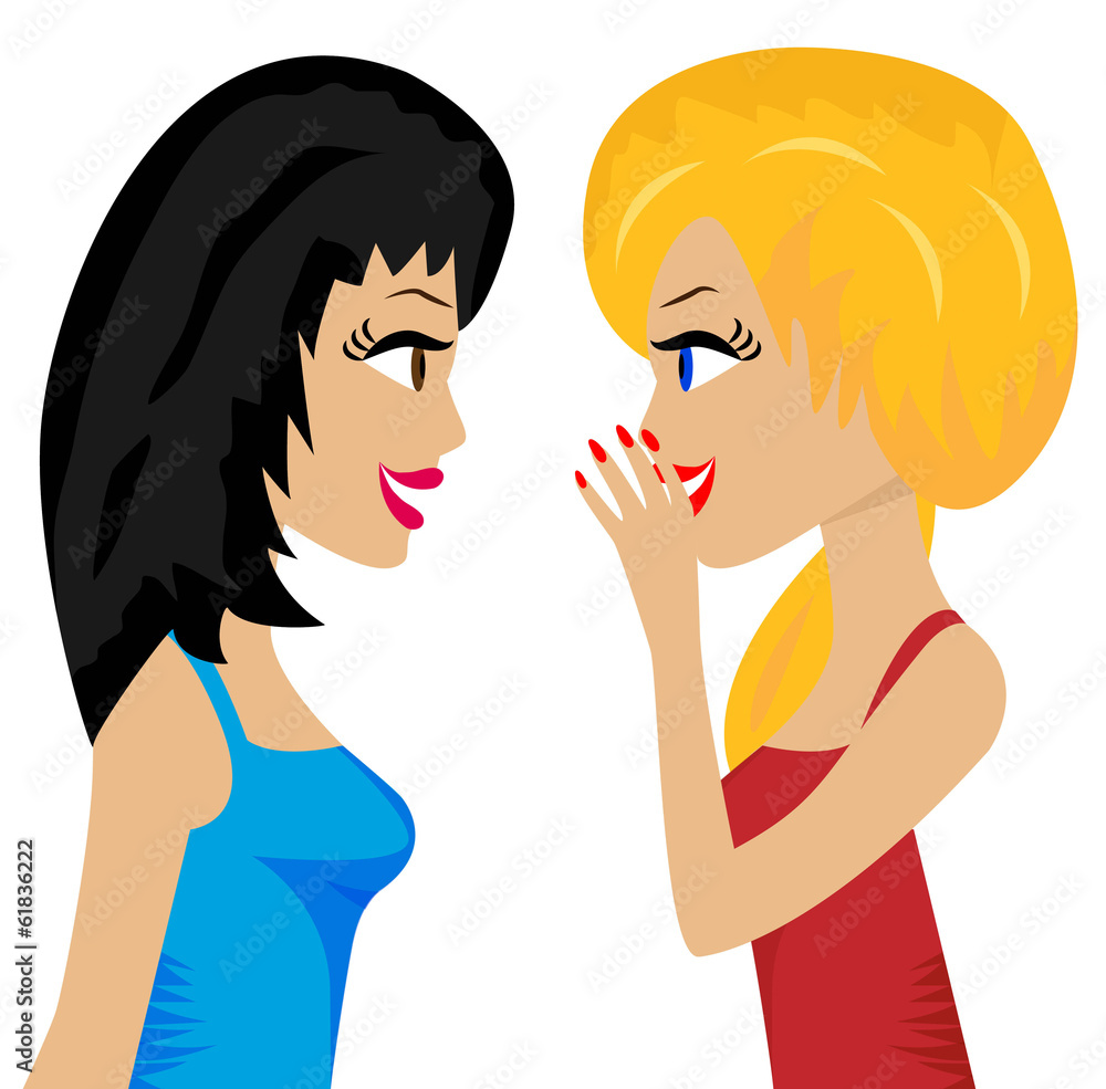 two young women of friend smiling speak two young women of friend smiling speak