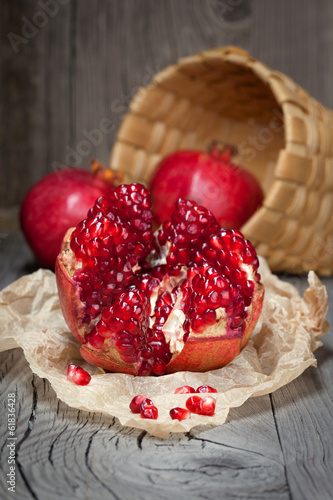 Juicy pomegranates