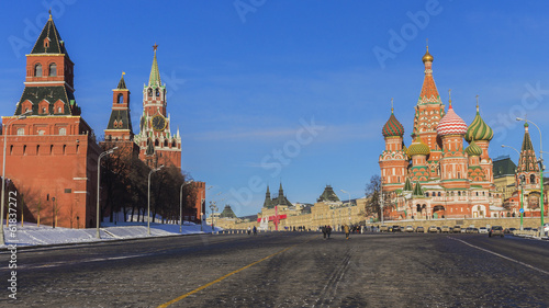 Red Square (Kremlin and St. Basil's Cathedral.) Moscow, Russia