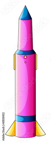 A pink colored rocket