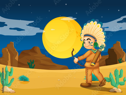 An Indian at the desert