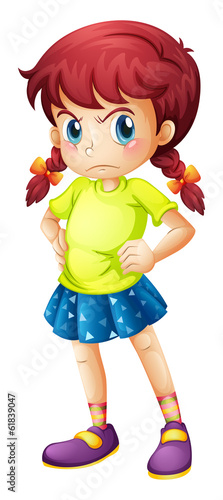 An angry young girl