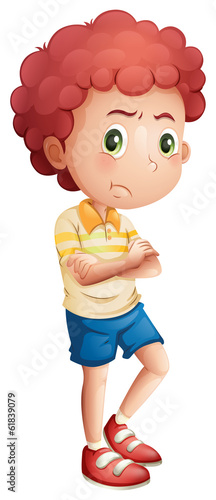 An angry young boy