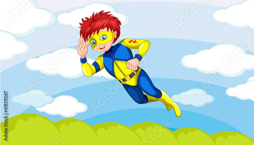A superman in the sky