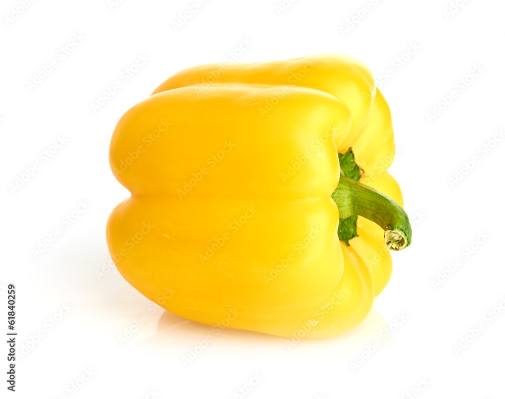 sweet yellow pepper isolated on white background sweet yellow pepper isolated on white background