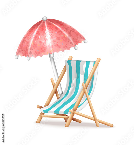 Deck Chair and Umbrella