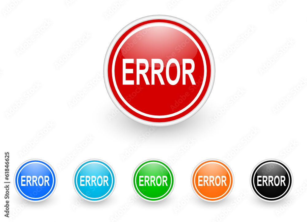error icon vector set
