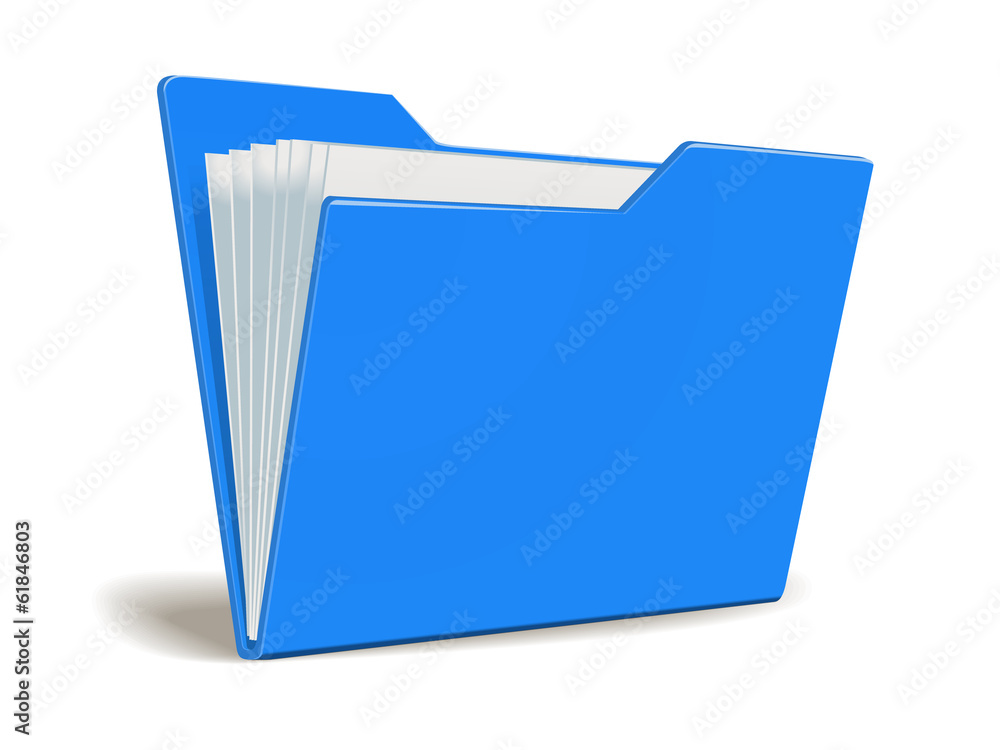 Vector folder with documents