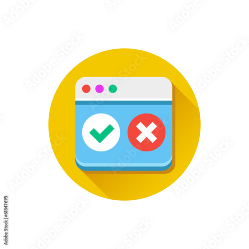 Free Download Vector Browser Accept Decline Icon - GFXLoad