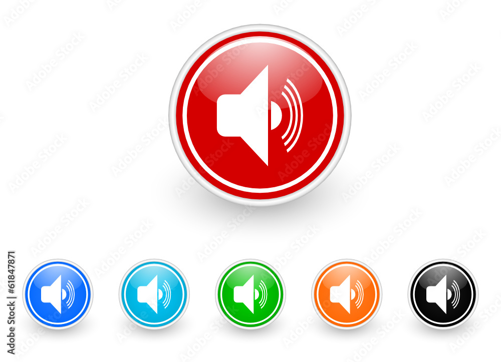 volume icon vector set