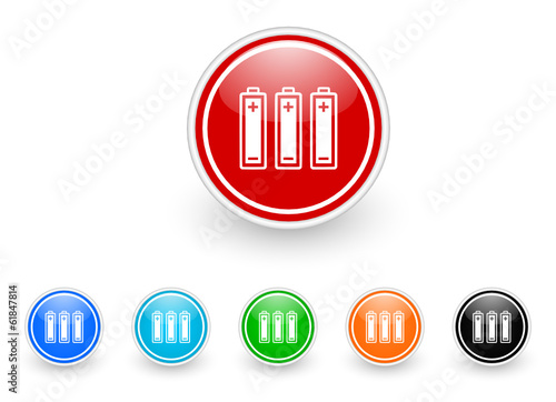 battery vector icon set