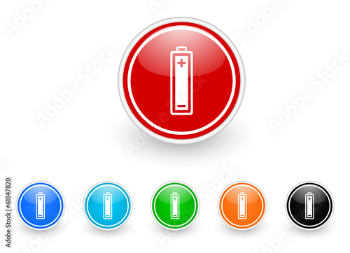 battery vector icon set