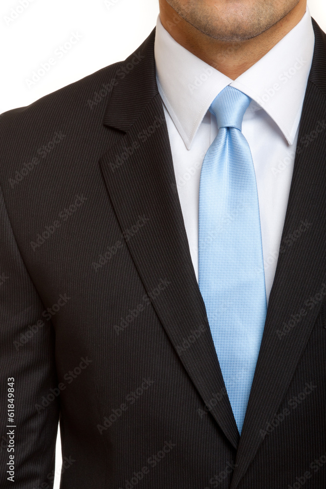 Black Suit With Blue Tie Stock Photo | Adobe Stock