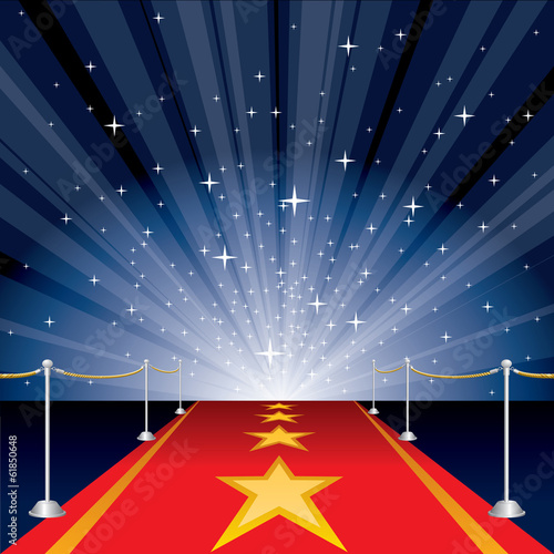 stars burst red carpet
