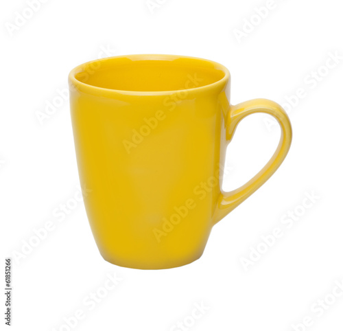 yellow cup isolated
